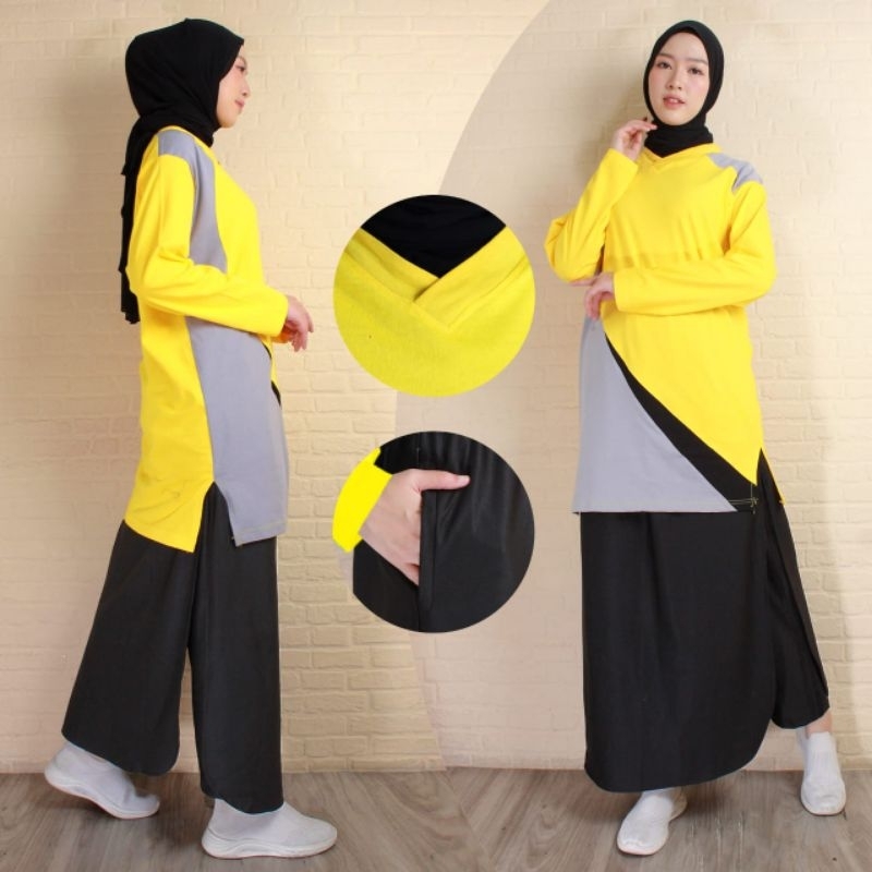 setelan rok tunik muslim wanita