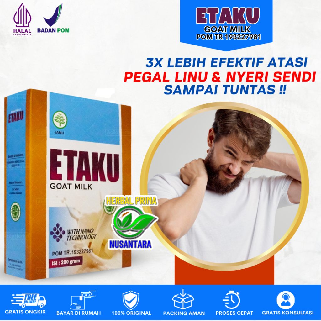 

Original Etaku Goat Milk - Membantu Meredakan Pegal Linu Dan Nyeri Persendian