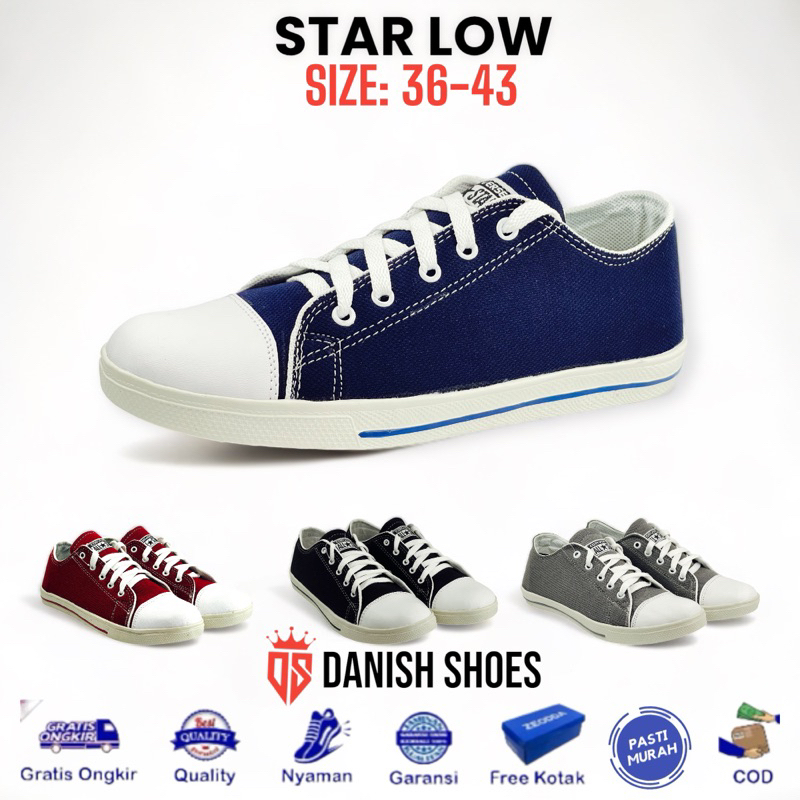 SEPATU  STAR PENDEK / SEPATU  STAR LAKI LAKI /SEPATU SNEAKER MURAH / SEPATU  COWOK