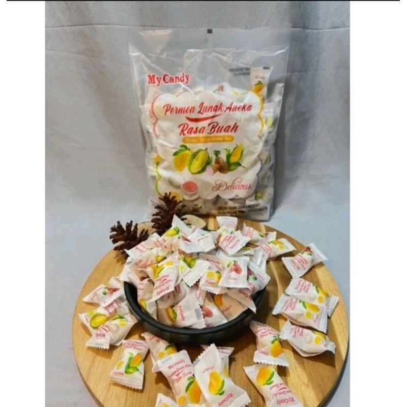 

permen lunak buah sugus permen toples 100 pcs halal