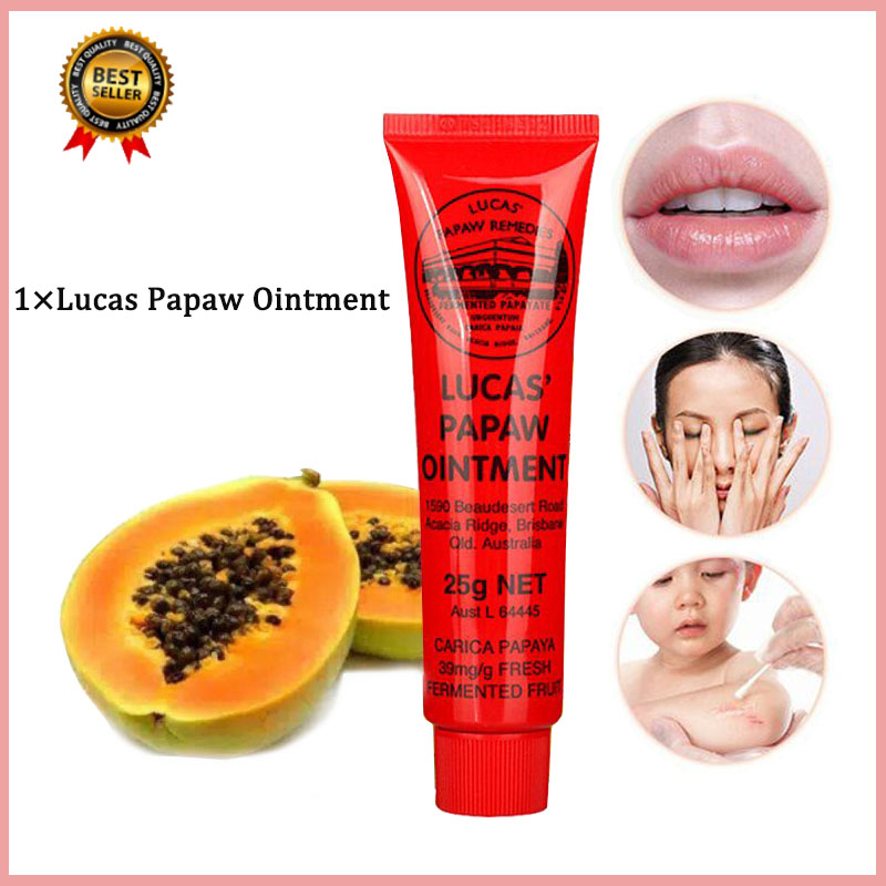 Lucas Papaw Ointment 25 gr Lips blam dan Salap Penghilang Bekas Gigitan Nyamuk Pelembab Bibir Austra