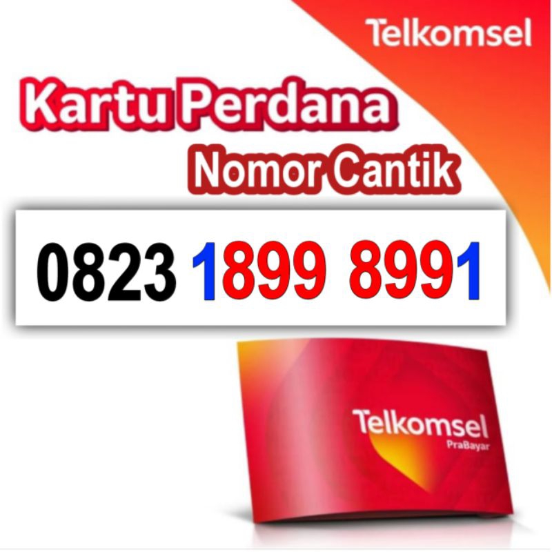 nomor cantik telkomsel prabayar 4g 899 899