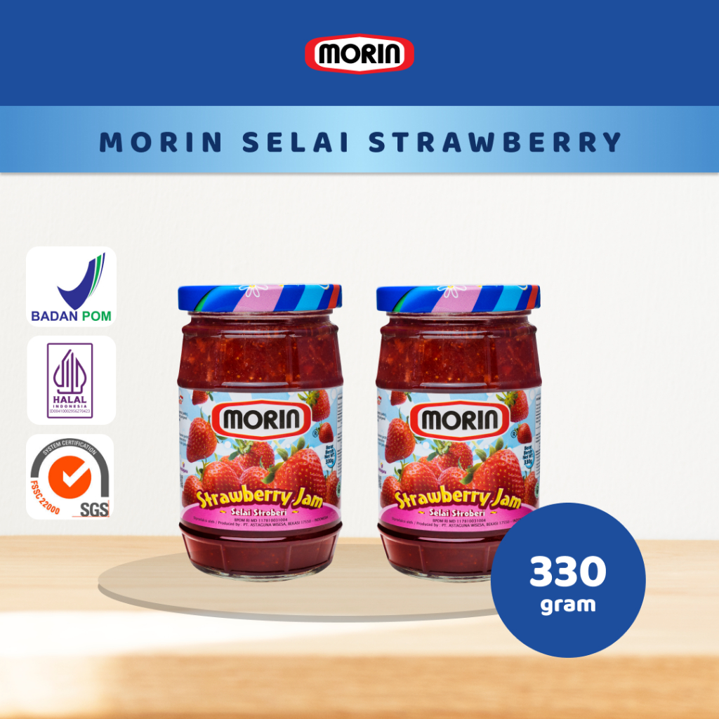 

MORIN SELAI STRAWBERRY 330 GR PAKET ISI 2