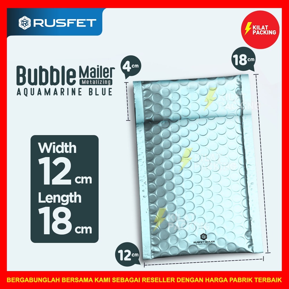 

AMPLOP BUBBLE MURAH | BUBBLE MAILER PREMIUM | POLYBUBBLE MURAH MOTIF LIGHT BLUE METALIC 12X18CM