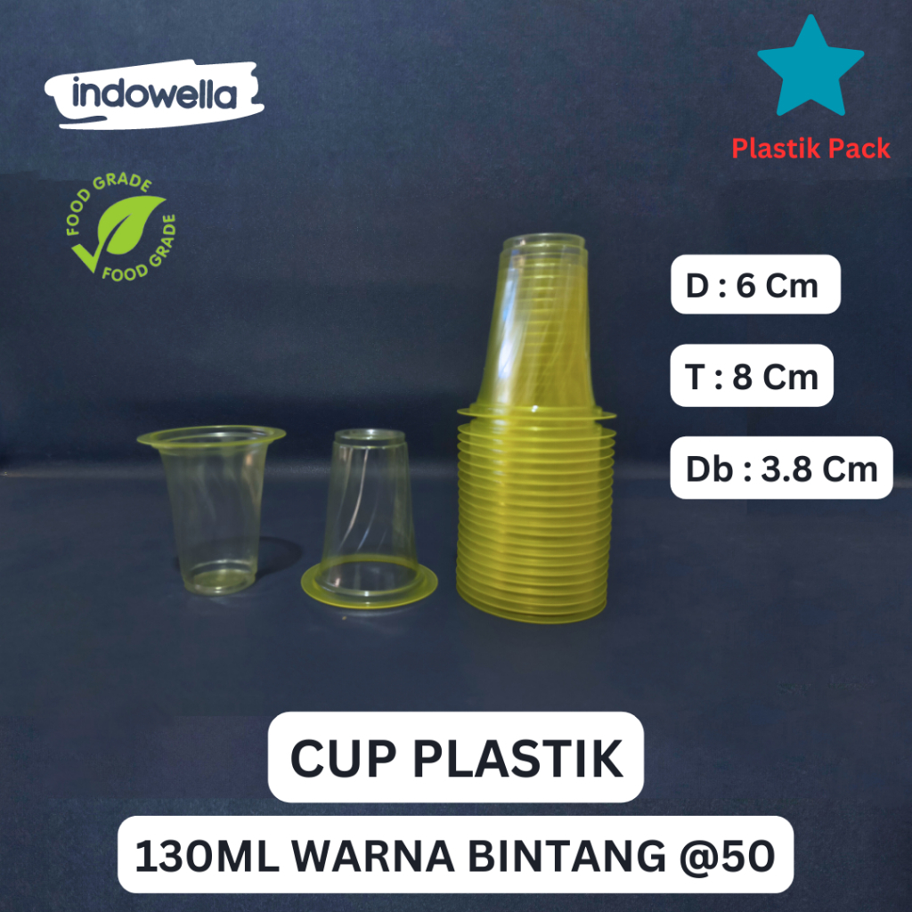 Cup plastik / Gelas plastik warna bintang