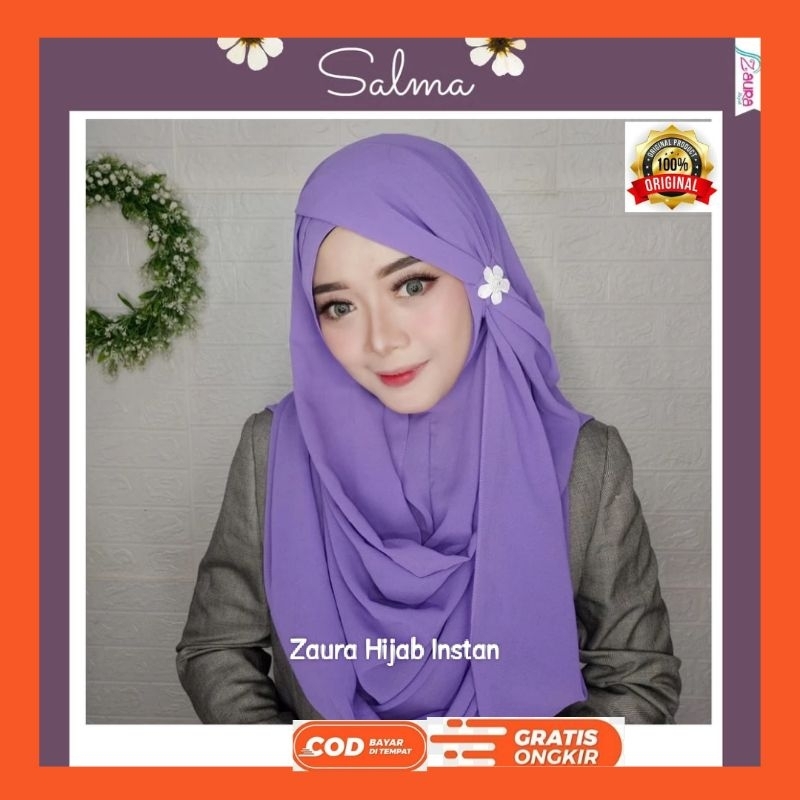 Pastan Salma Hijab Instant Zaura 100% ORI Kerudung Zaura Hijab Jilbab Instan Hijab Wanita Muslim can