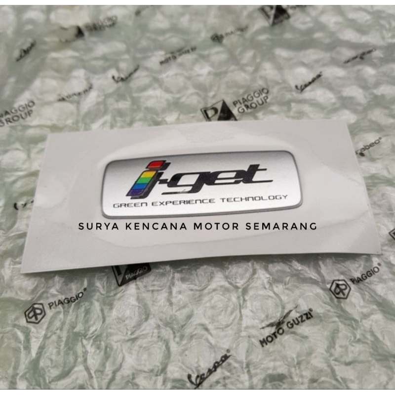 Logo emblem iget i-get Vespa Matic LX S Sprint Primavera GTS original