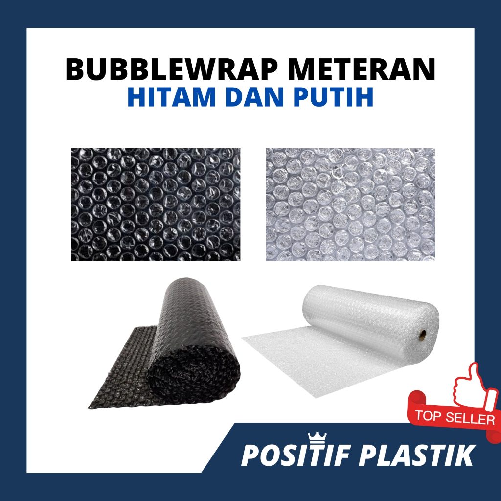 

[METERAN] KCS Bubblewrap Hitam / Bubblewrap Putih - Tebal - Lebar 1.25cm