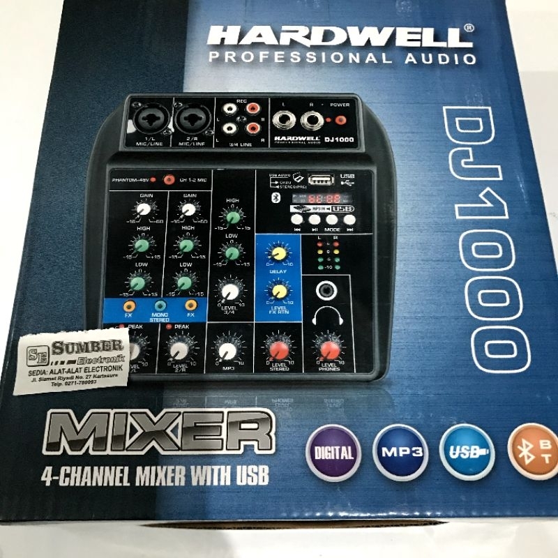 audio mixer 4 channel hardwell DJ 1000