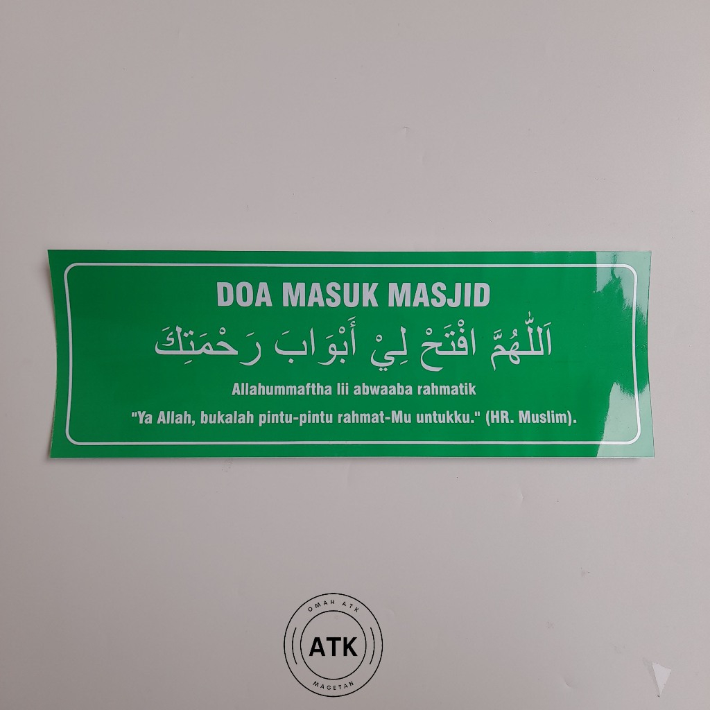 

Stiker Doa Masuk Masjid - Tempat Ibadah - Mushola