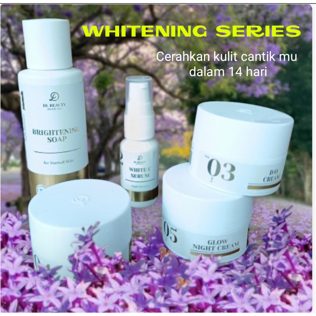 Skin Care WHITENING SERIES paket glowing wajah lengkap Britening soap Day cream Sunscreen DL2 malam 