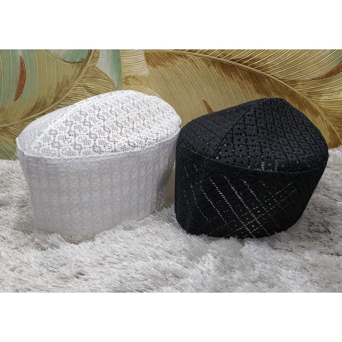 Peci Jaring Double | Peci Pakistan Original | Peci Rajut | Peci Oleh Oleh Haji