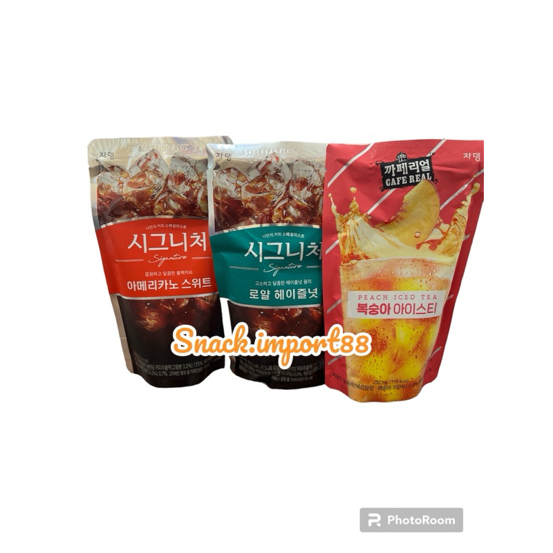 

Jardin Coffe Pouch Korean Pouch Drink Signature Coffe Americano Jardin ice Peach Tea