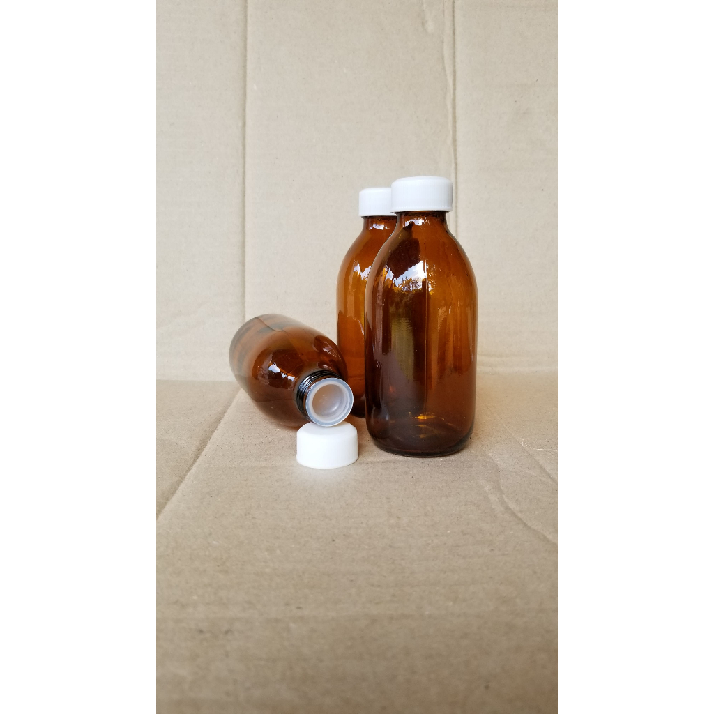 BOTOL KACA COKLAT 200 ML / BOTOL COKLAT / BOTOL KACA