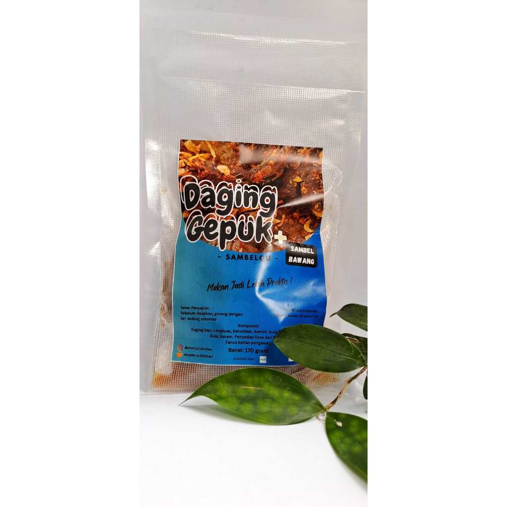 

Daging Gepuk plus Sambal dan Bawang Goreng