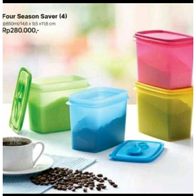 promo tupperware wadah gula kopi, shelf saver