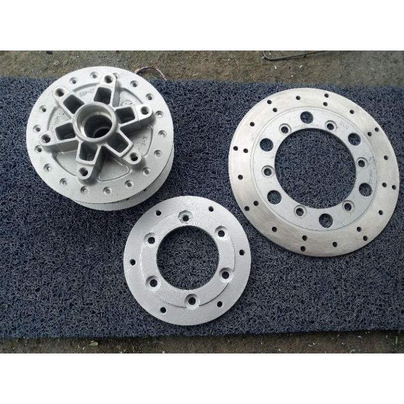 adaptor cakram depan Scorpio pakai cakram Megapro Tiger lama Verza cb 150R old