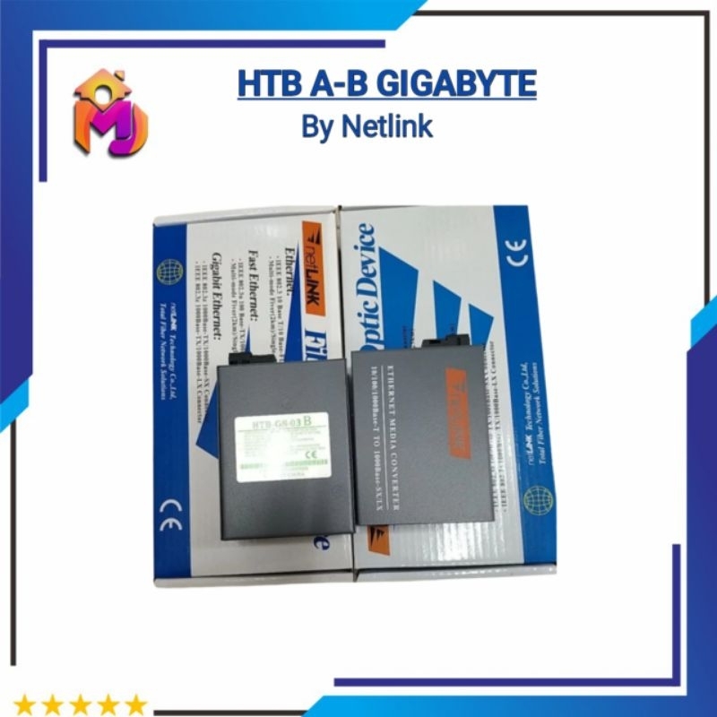 FIBER MEDIA CONVERTER NETLINK GIGABIT HTB-GS-03A HTB-GS-03B