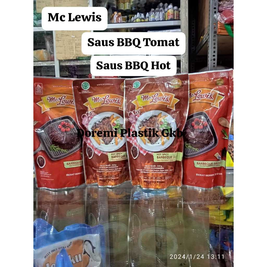 

BUY 1 GET 1 MC LEWIS BBQ 310gr Hot Spicy BBQ Original Saus Saos Barbeque / Bumbu Barbeque saos bbq