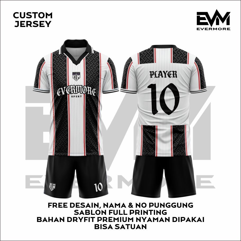 Jersey Sepak Bola Classic Crest Full Printing Dryfit Premium Evermore Apparel