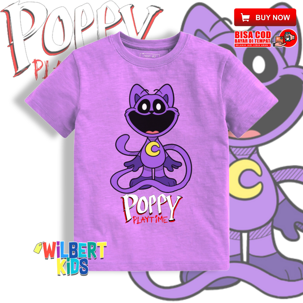Kaos Anak Catnap Poppy Playtime / Baju Anak Catnap Poppy Playtime
