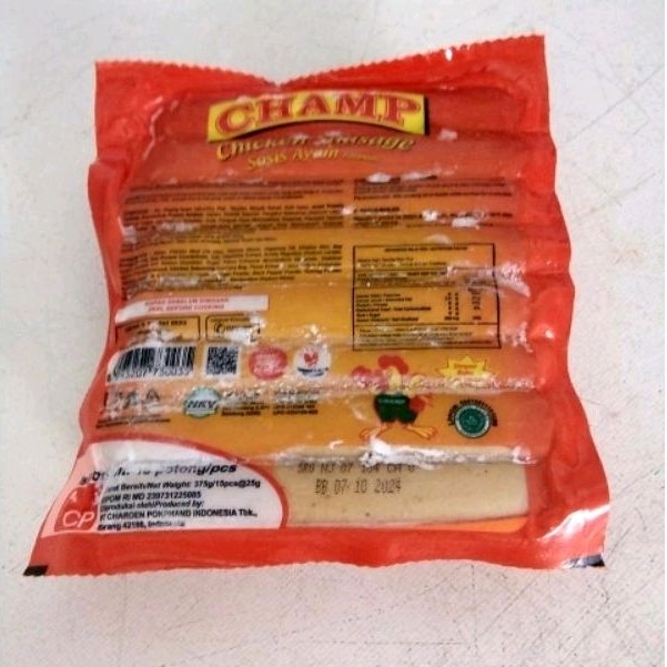 

(KHUSUS MEDAN) SOSIS AYAM CHAMP FROZEN ISI 15