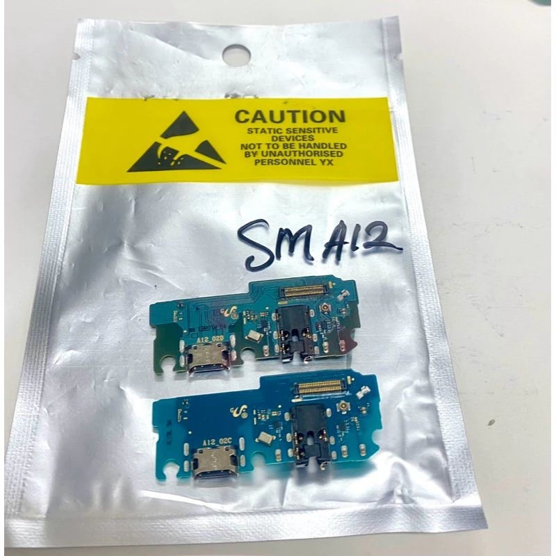 Papan Konektor Cas Samsung A12 A125 Original Full Komponen Ic Papan Cas Konektor Cas Mic Hf + Ic