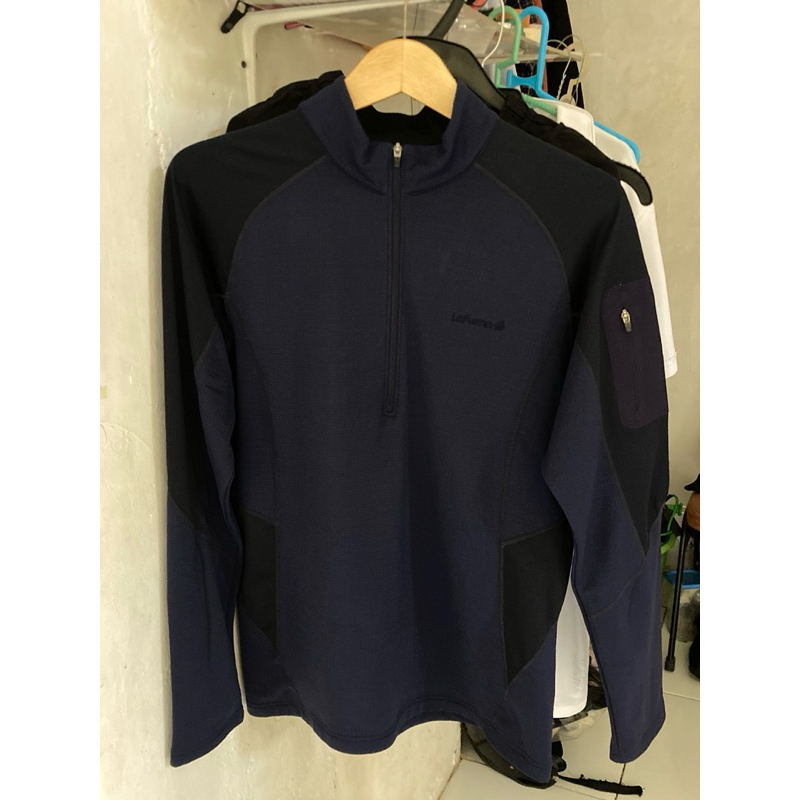 lafuma dan walking baju kaos lengan panjang olahraga tracktop zip second