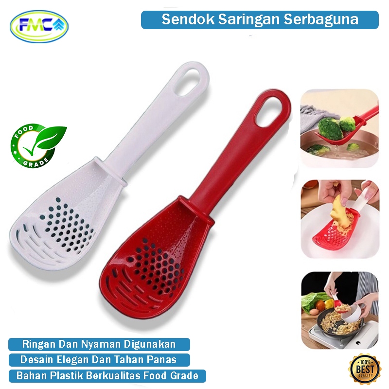 Sendok Saringan Serbaguna Centong Spatula Sayur Nasi Anti Panas Bahan Plastik Kuat Mini