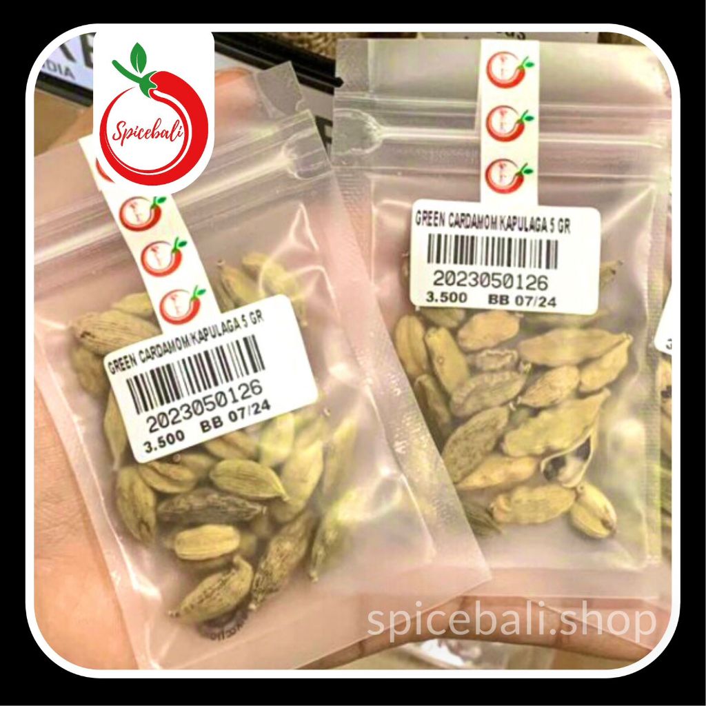 

Kapulaga Hijau 5 gr / Green Cardamom Pods 5 gr / Biji Kapulaga