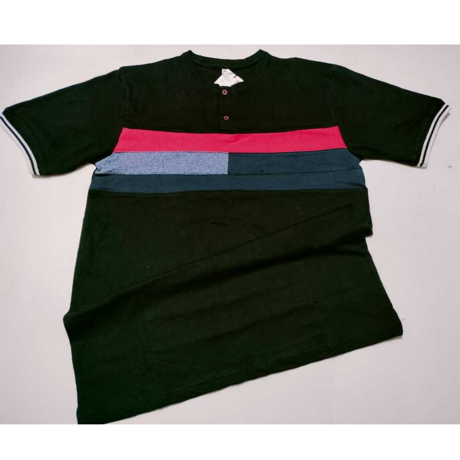 kaos oblong bahan katun kombinasi dada terbaru /kaos oblong katun polos pria dan wanita /kaos oblong