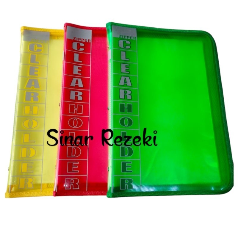 

20 lembar!! Clear holder zipper/clear holder 20 lembar/clear holder resleting/clear holder resleting zipper