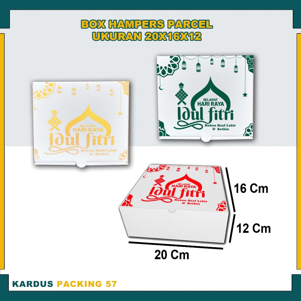 

Box 20x16x12 cm Parcel Lebaran / Box Hampers Idul Fitri / Eid Series