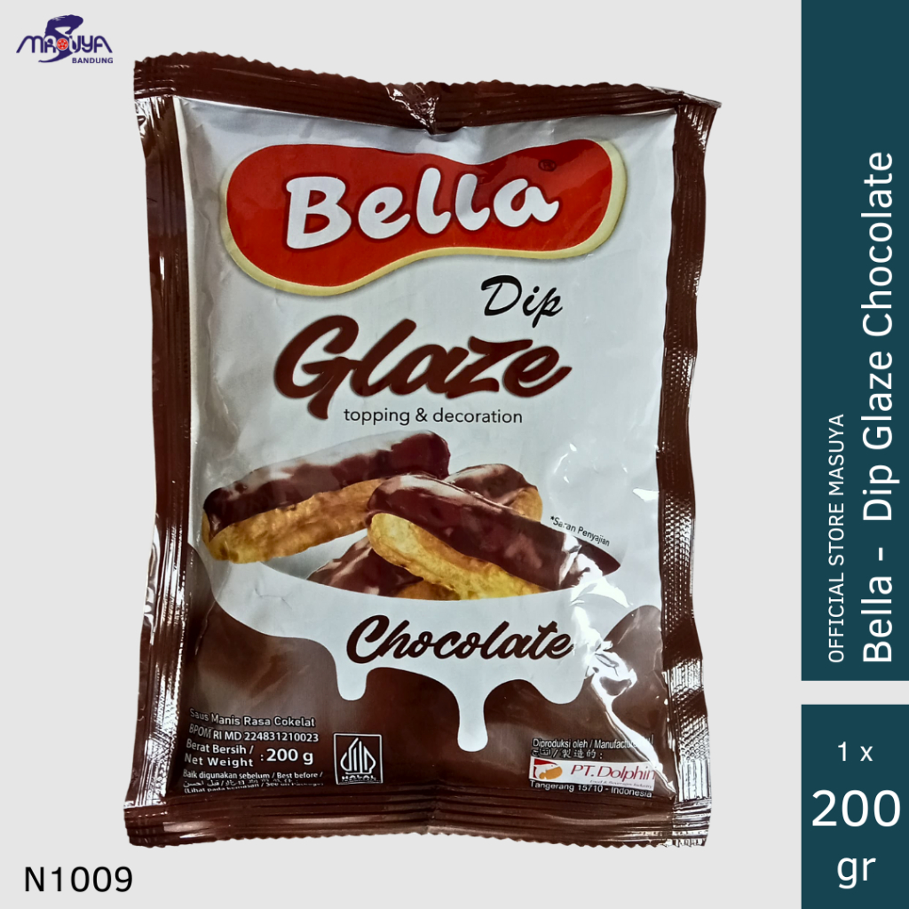 

Bella Dip Glaze Chocolate 200 gr Topping rasa Coklat