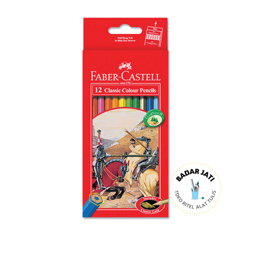 

Pensil Warna Faber Castell 12 Warna Panjang | Original 12 classic colour