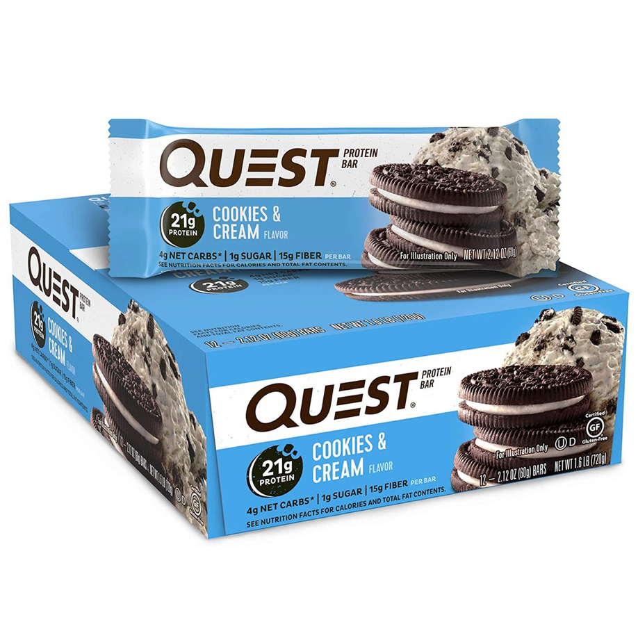 

Quest Protein Bar (12 x 50g) - Cookies & Cream