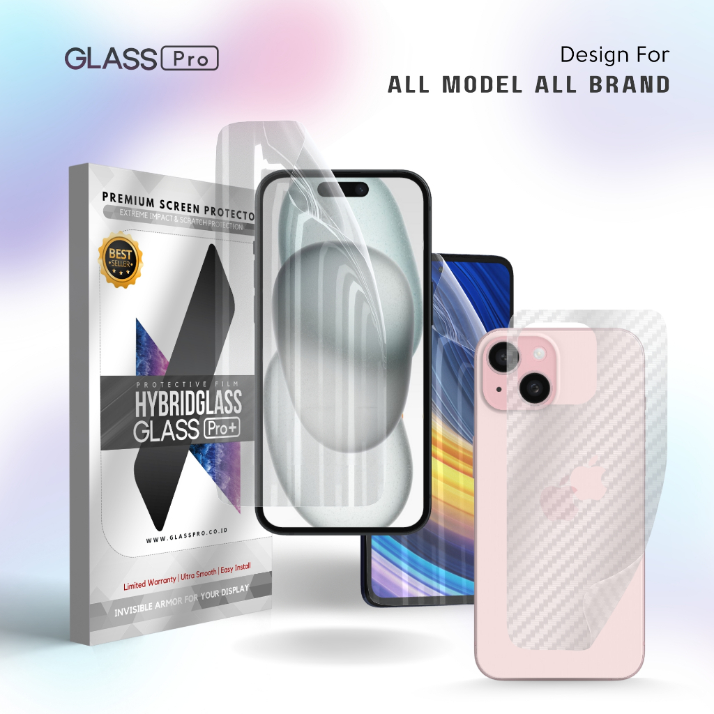 Hybrid Glass Premium Anti Gores Hydrogel Samsung Galaxy S24/ S24 Ultra/ S24 Plus Full Cover Screen P