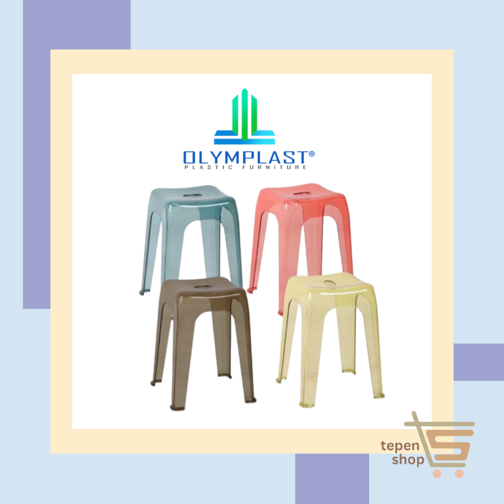 [BISA COD] KURSI CRYSTAL / KURSI BASO TUMPUK / KURSI CAFE / KURSI MINIMALIS OLYMPLAST CRYSTAL STOOL