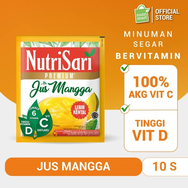 

NutriSari Premium Jus Mangga 10 Sachet - Jus Kental Manis (JKM)