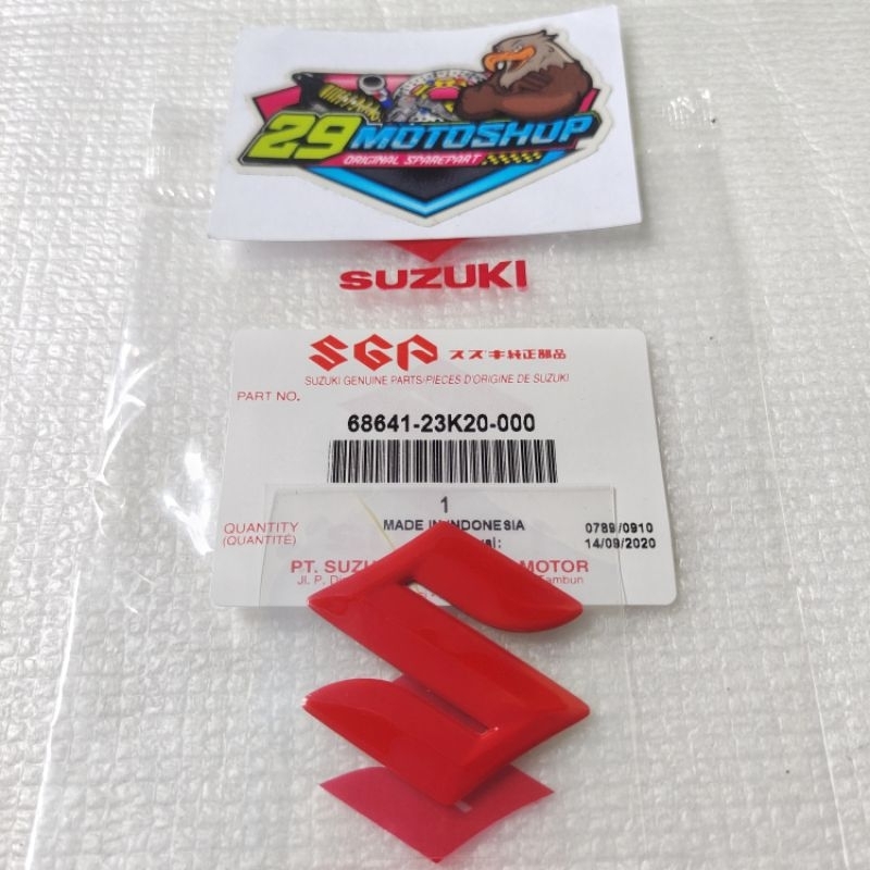 LOGO EMBLEM S SAYAP FAIRING SUZUKI GSX R S BANDIT 150 SGP ORIGINAL