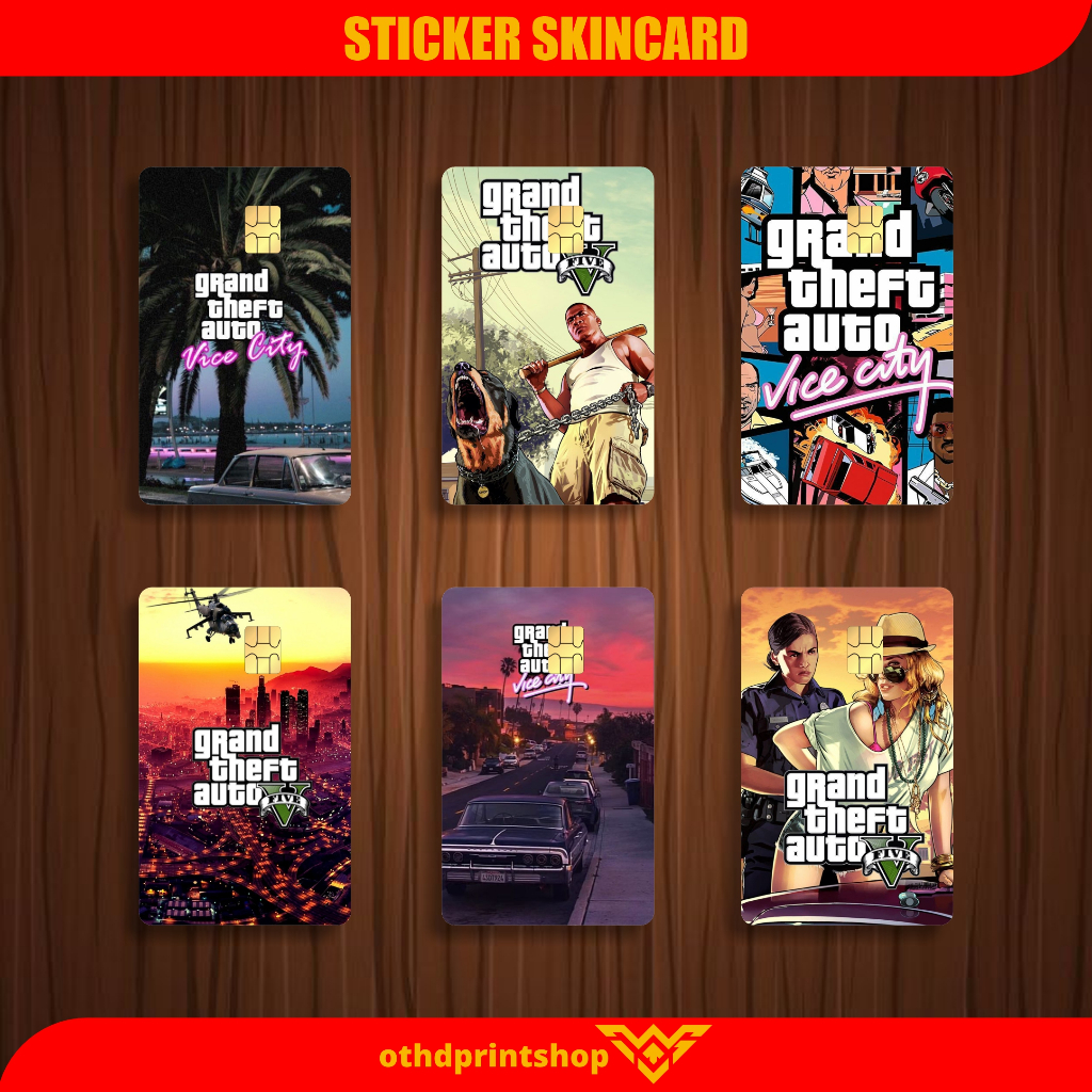 

Stiker Kartu Atm SkinCard STICKER PELINDUNG KARTU ATM SIM KTP E-MONEY STIKER MOTIF GTA ANTI GORES