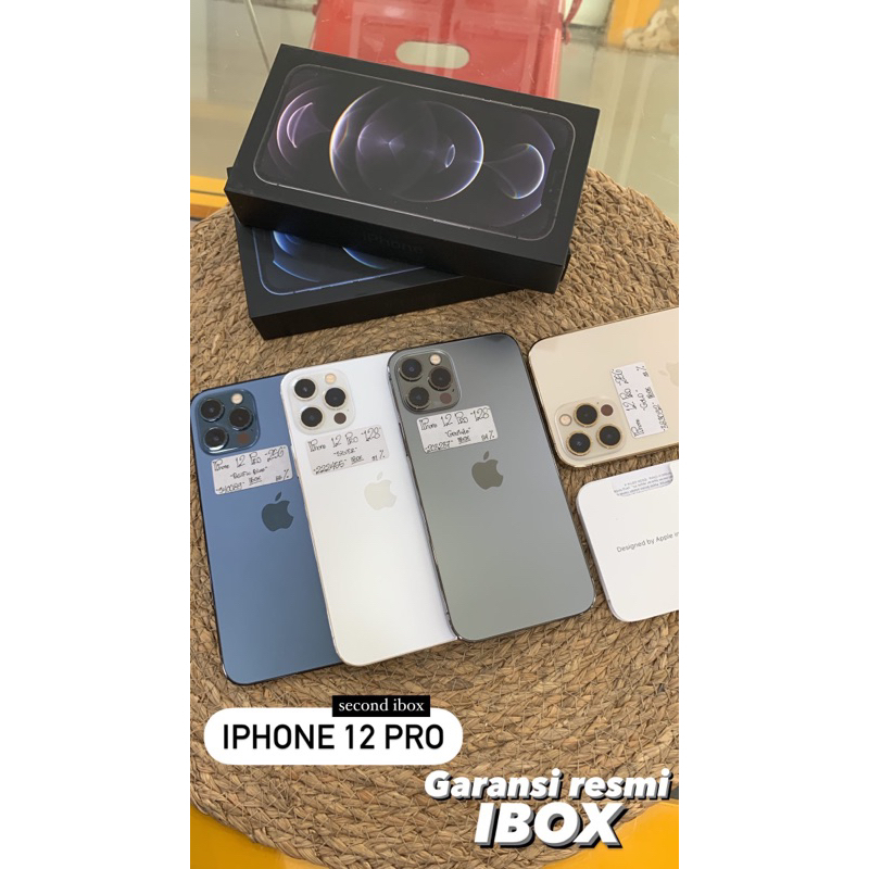 Apple iphone 12 pro second ibox fullset 64gb,128gb -Garansi 1 bulan