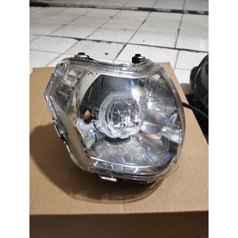 lampu depan Vega force proji biled 2 lensa