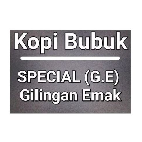 

Kopi Bubuk Special Gilingan Emak (G.E), isi bersih 1 kg enak muantul muantap tenan, khas Suroboyo Cak