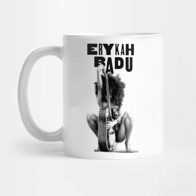 Mug Gelas | Hampers | Hadiah | Erykah Badu Vintage RNB Black White Erykah