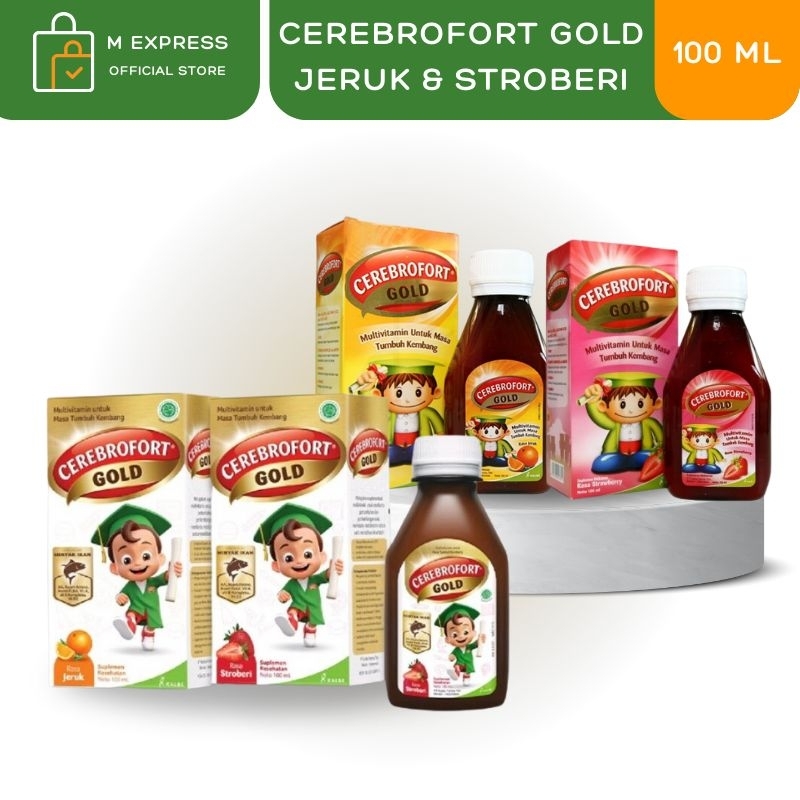 [M EXPRESS] Cerebrovit / Cerebrofort Gold Vitamin Otak Daya Ingat 100 ml