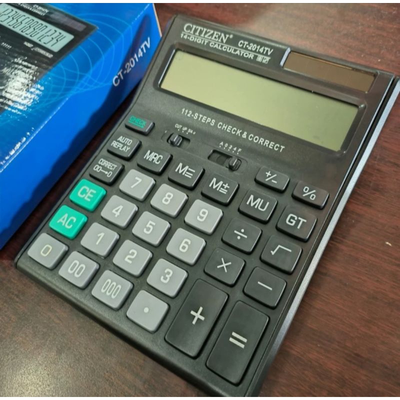 

KALKULATOR DAGANG BESAR 14 digit CITIZEN CT 2014 TV CHECK AND CORRECT