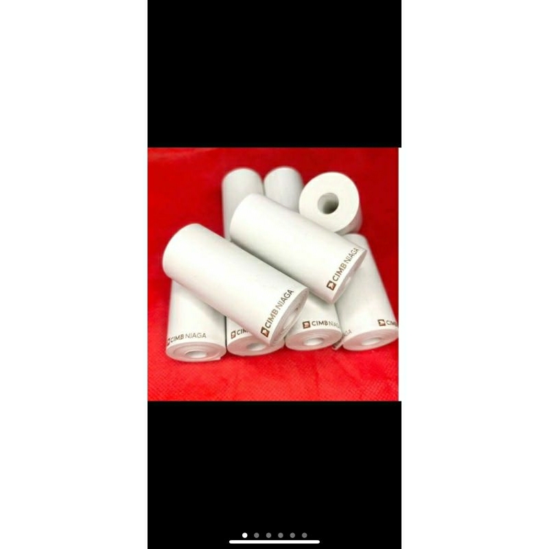 

kertas struk thermal logo cimb 58x30mm paket 10roll