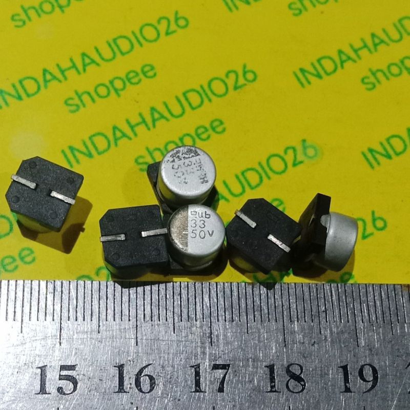 d8x6mm  33uf H 50v smd elko  kapasitor elco capacitor solid