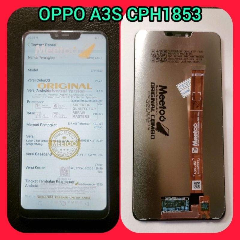 Lcd Touchsreen Ts Fulset Oppo A3s Model Cph1853